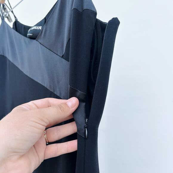 Giorgio Armani Black Silk Evening Gown Strappy Long Designer Authentic Small - Picture 7 of 10